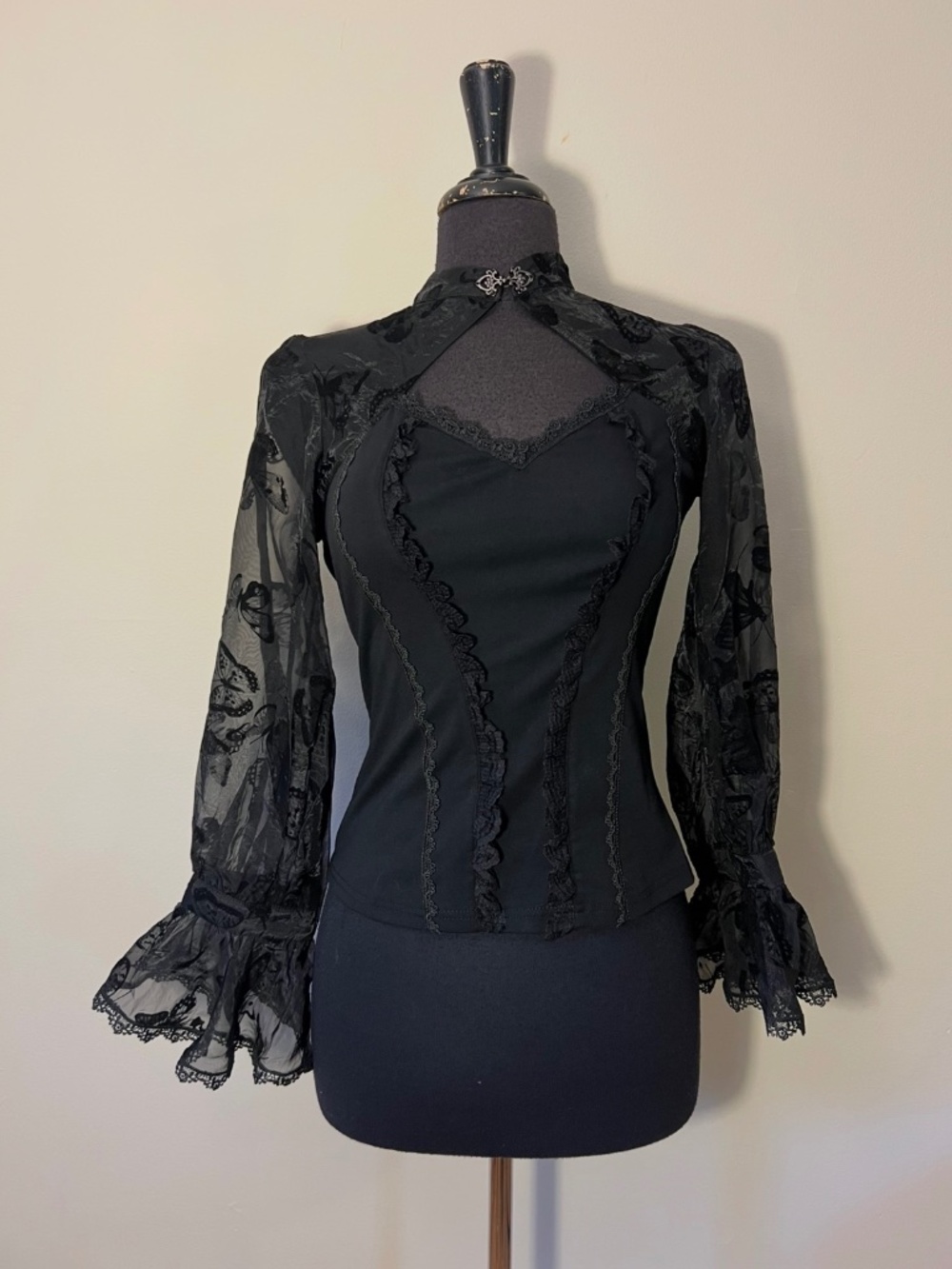Dark in Love Whimsigoth Butterfly Blouse